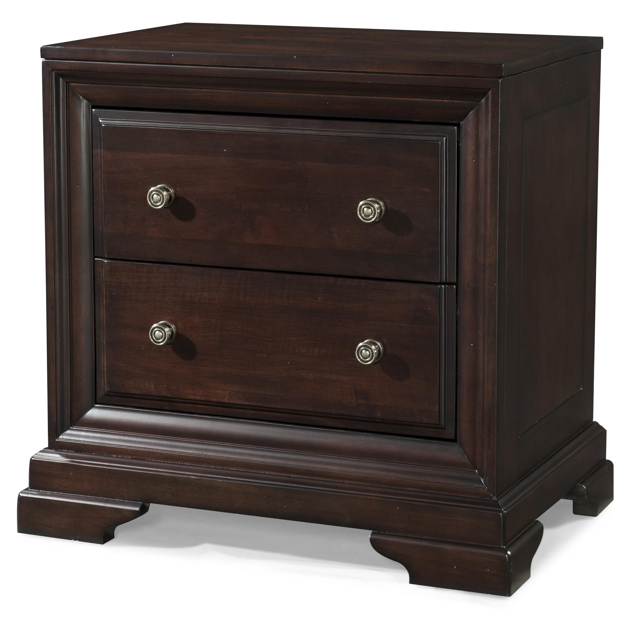 Cresent Fine Furniture Newport 2 Drawer Nightstand w/ Power Belfort